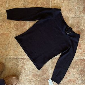 Energie Off the Shoulder Black Sweater